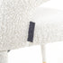 Gina White Bouclé Arm Chair
